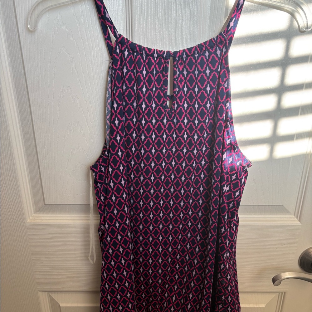 INC International Concepts Pink and Blue Patterned Top Size Large